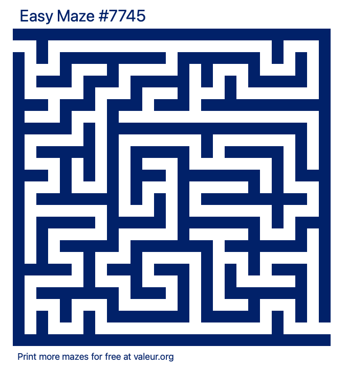 Free Printable Easy Maze number 7745