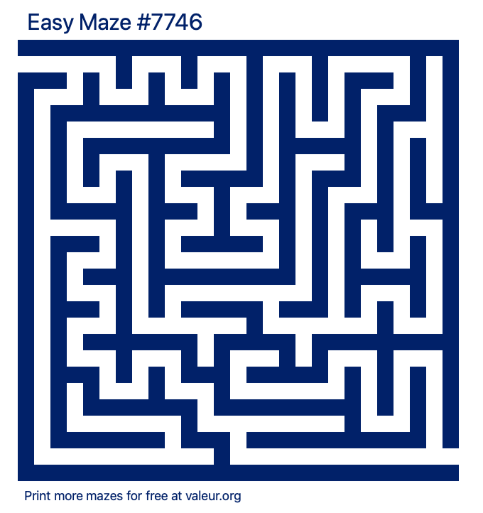 Free Printable Easy Maze number 7746