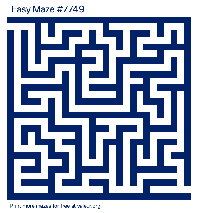 Free Printable Easy Maze number 7749