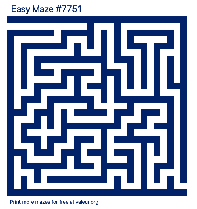 Free Printable Easy Maze number 7751