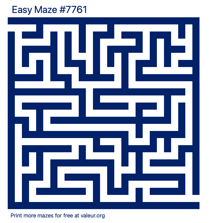 Free Printable Easy Maze number 7761