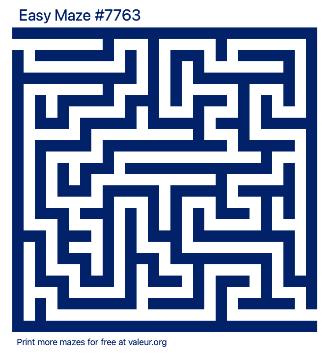 Free Printable Easy Maze number 7763