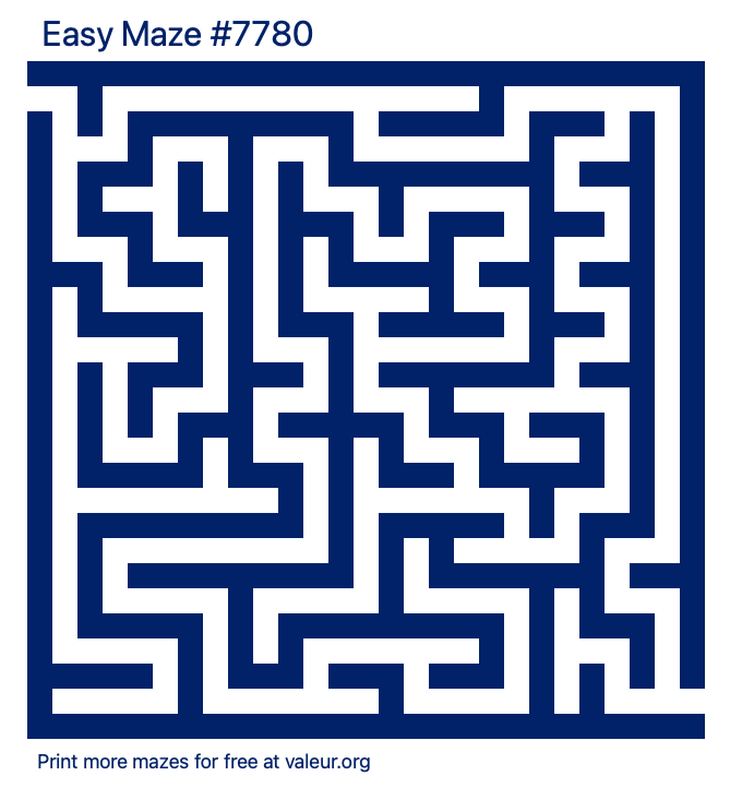 Free Printable Easy Maze number 7780