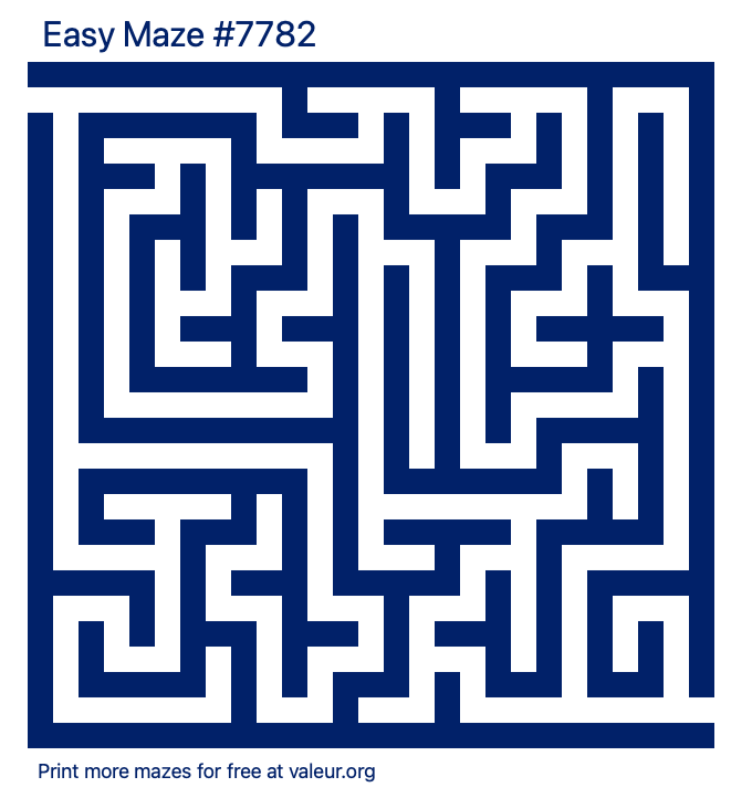 Free Printable Easy Maze number 7782