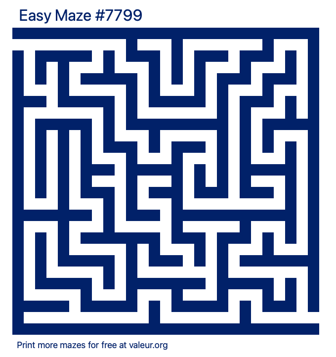 Free Printable Easy Maze with the Answer 7799