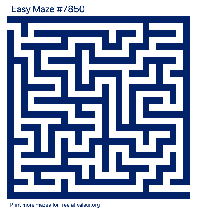 Free Printable Easy Maze number 7850