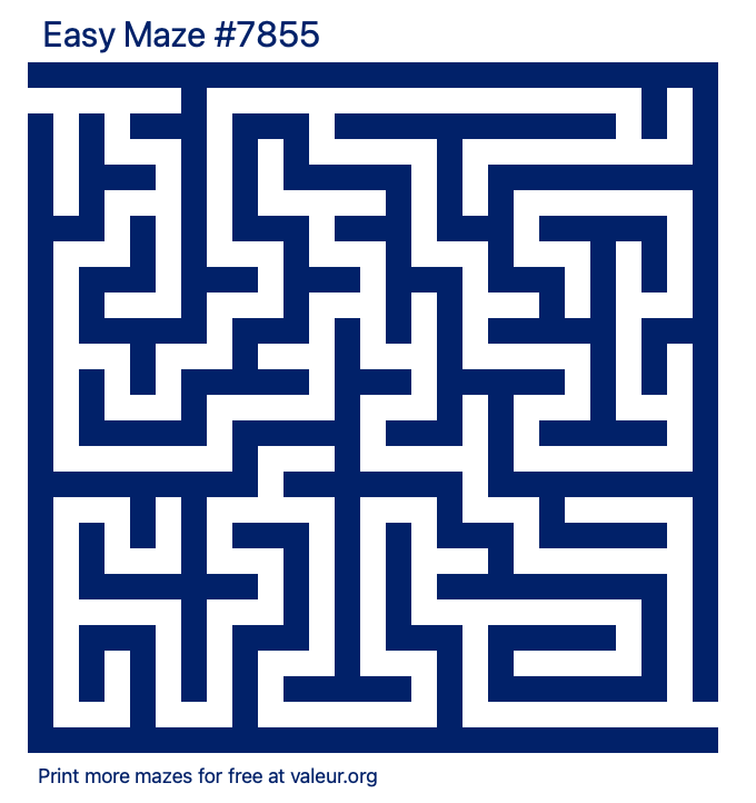 Free Printable Easy Maze number 7855