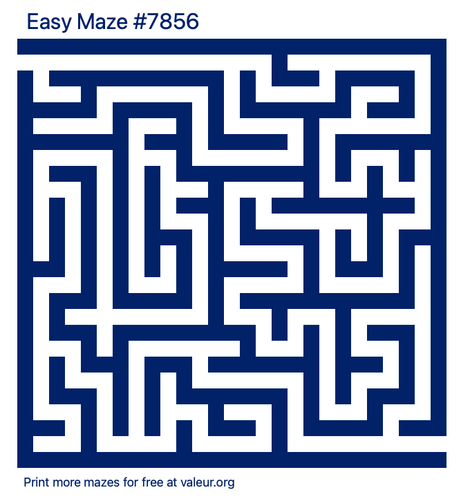 Free Printable Easy Maze number 7856