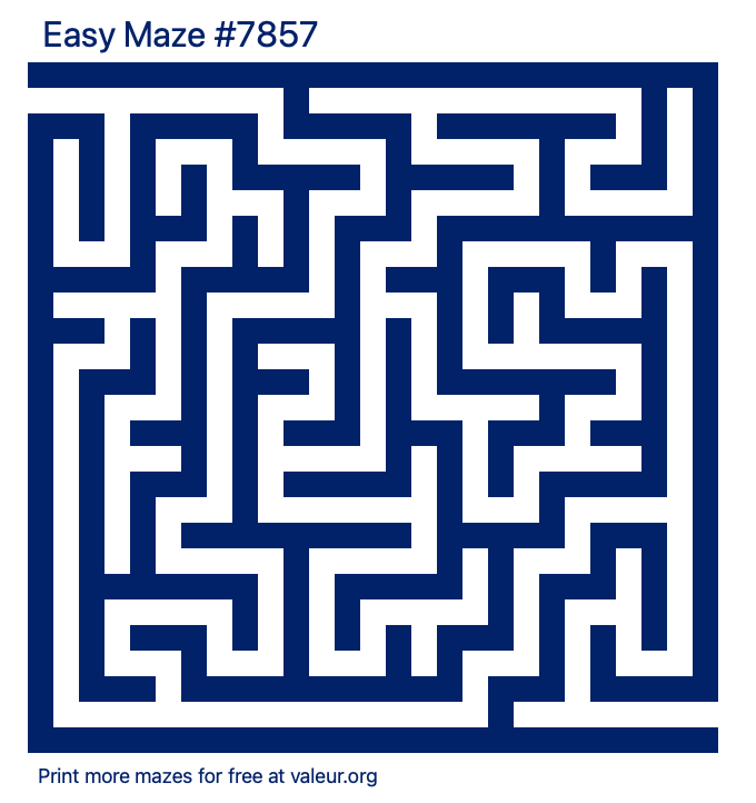 Free Printable Easy Maze number 7857