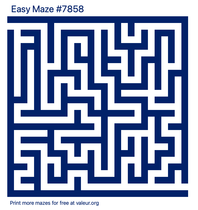 Free Printable Easy Maze number 7858