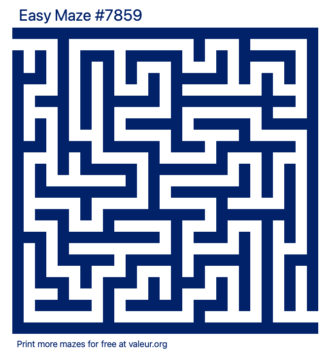 Free Printable Easy Maze number 7859