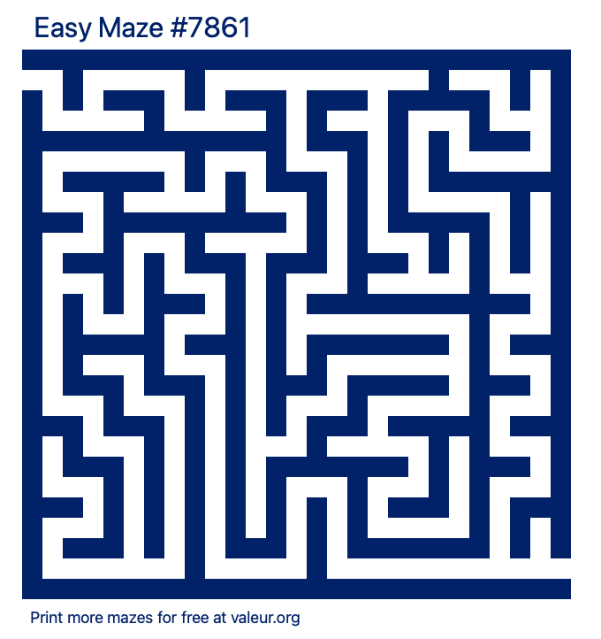 Free Printable Easy Maze number 7861