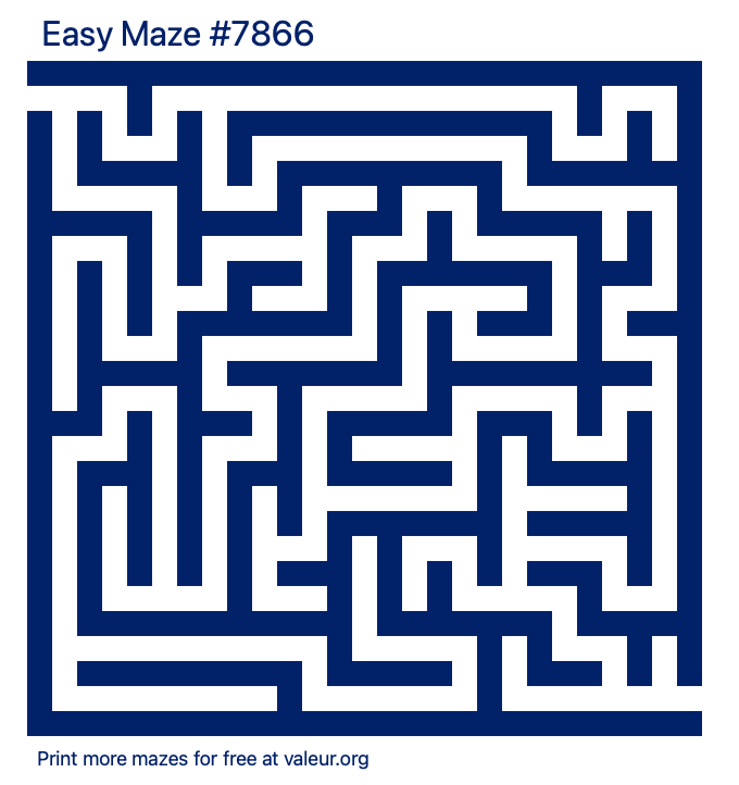 Free Printable Easy Maze number 7866