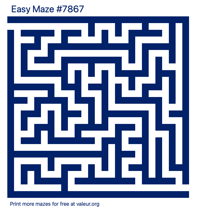 Free Printable Easy Maze number 7867