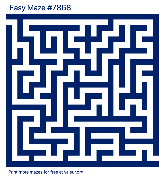 Free Printable Easy Maze number 7868