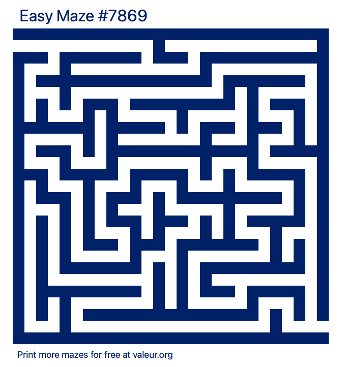 Free Printable Easy Maze number 7869