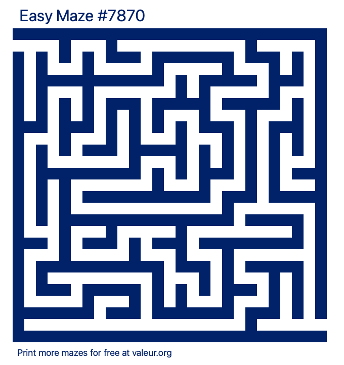 Free Printable Easy Maze number 7870