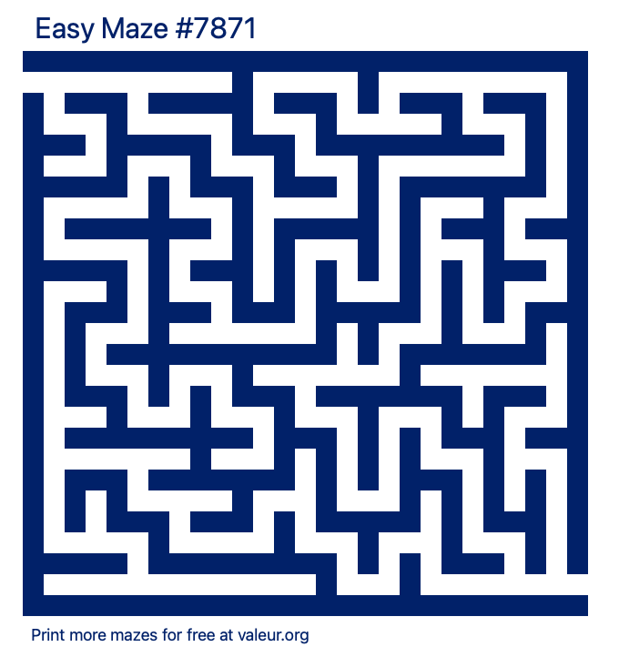 Free Printable Easy Maze number 7871