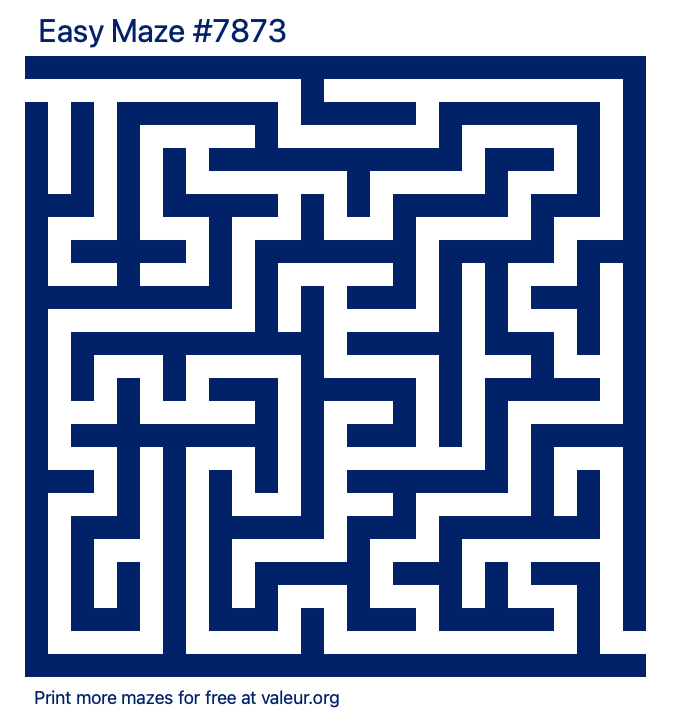 Free Printable Easy Maze number 7873