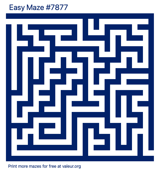 Free Printable Easy Maze number 7877