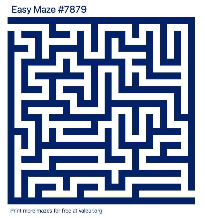 Free Printable Easy Maze number 7879