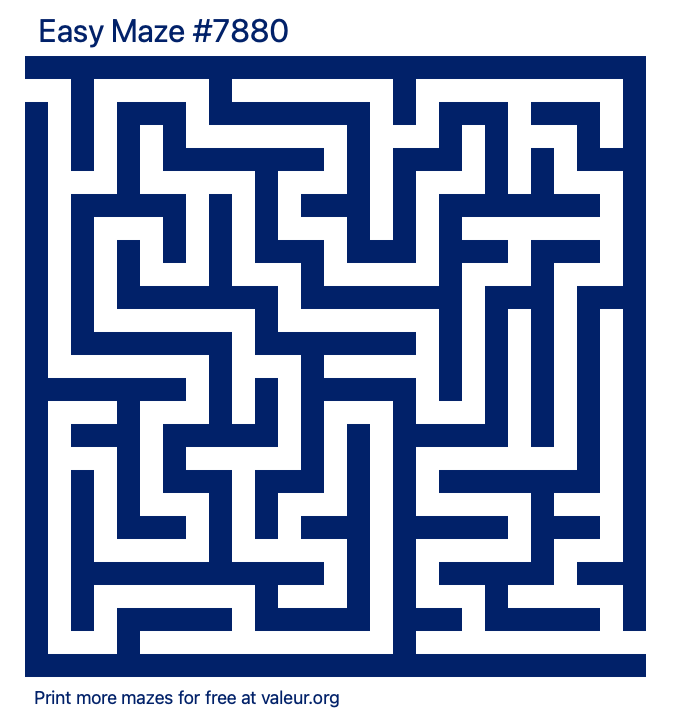 Free Printable Easy Maze number 7880