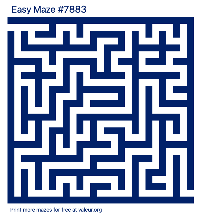 Free Printable Easy Maze number 7883