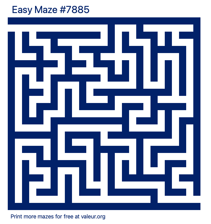 Free Printable Easy Maze number 7885