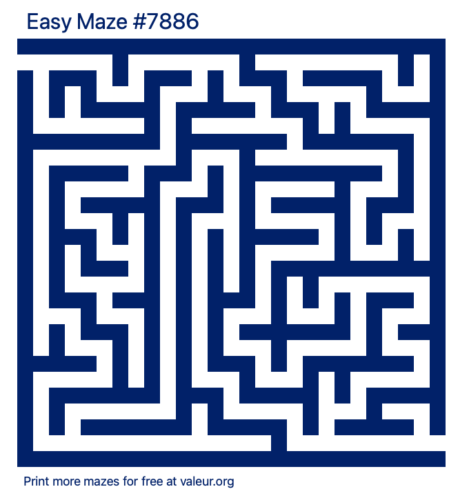 Free Printable Easy Maze number 7886