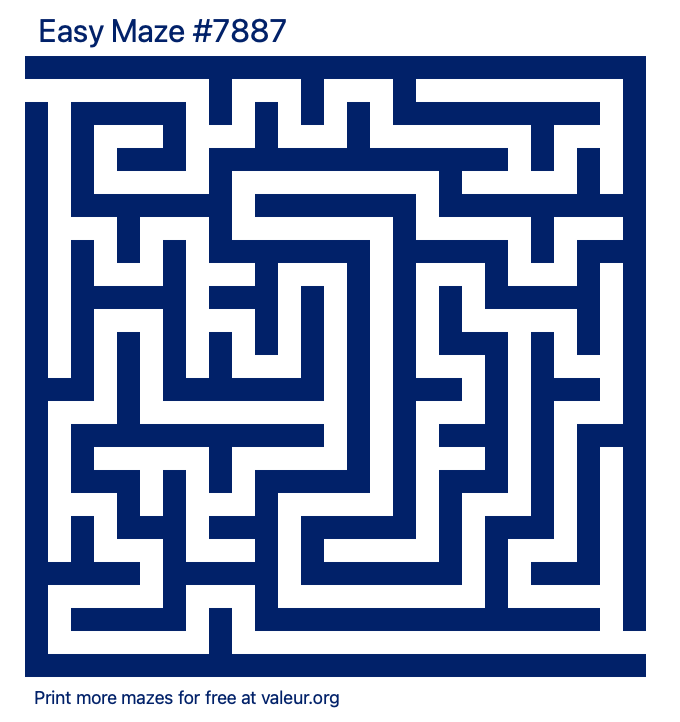 Free Printable Easy Maze number 7887