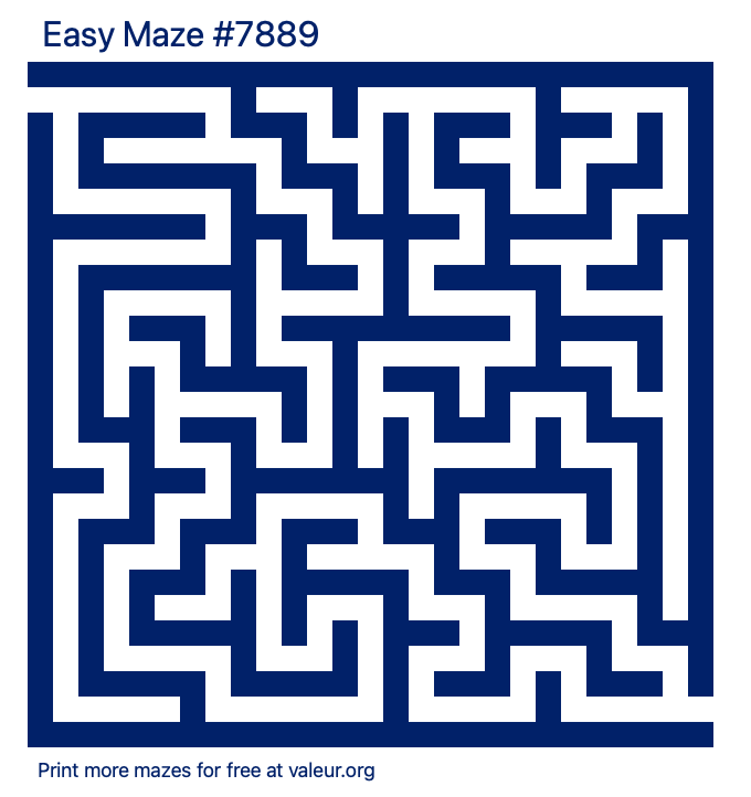 Free Printable Easy Maze number 7889