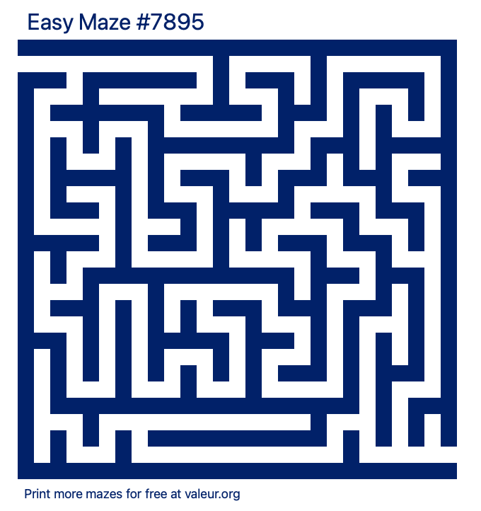 Free Printable Easy Maze number 7895