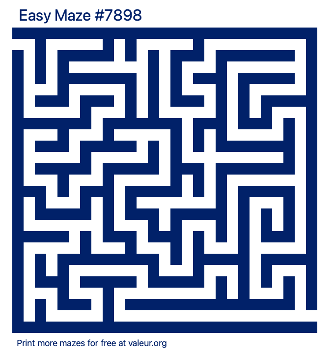 Free Printable Easy Maze number 7898