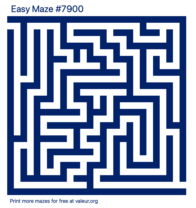 Free Printable Easy Maze number 7900