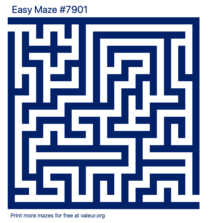 Free Printable Easy Maze number 7901