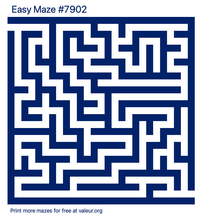 Free Printable Easy Maze number 7902