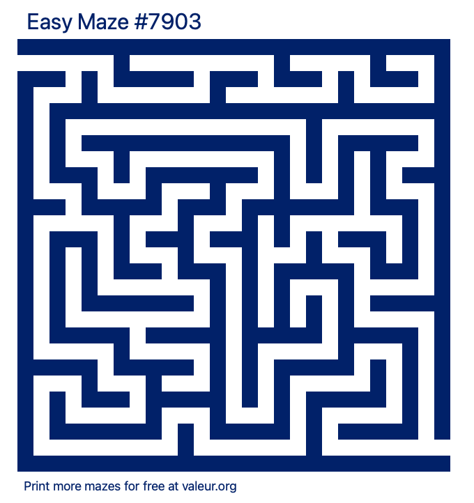 Free Printable Easy Maze number 7903