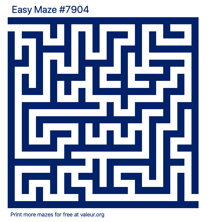 Free Printable Easy Maze number 7904