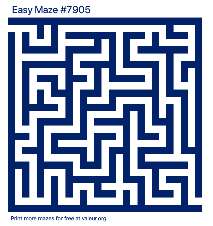 Free Printable Easy Maze number 7905