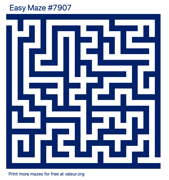 Free Printable Easy Maze number 7907