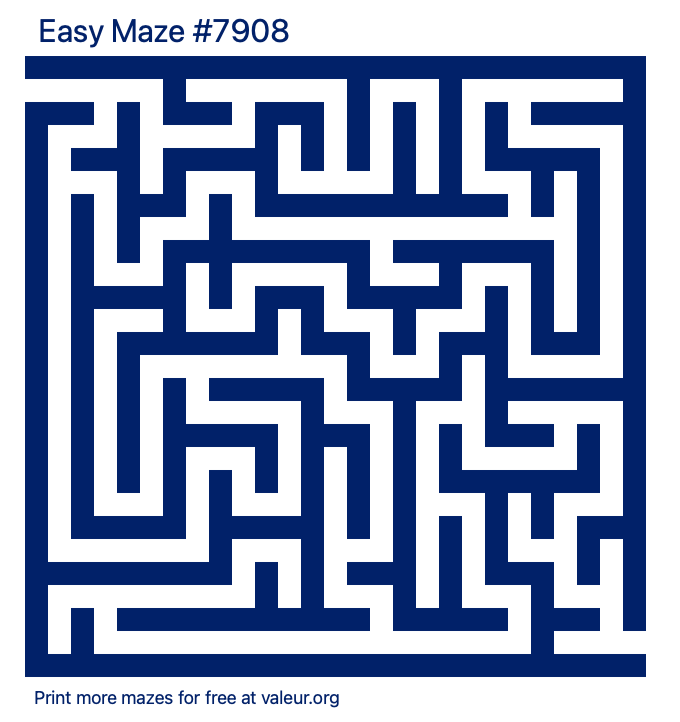 Free Printable Easy Maze number 7908