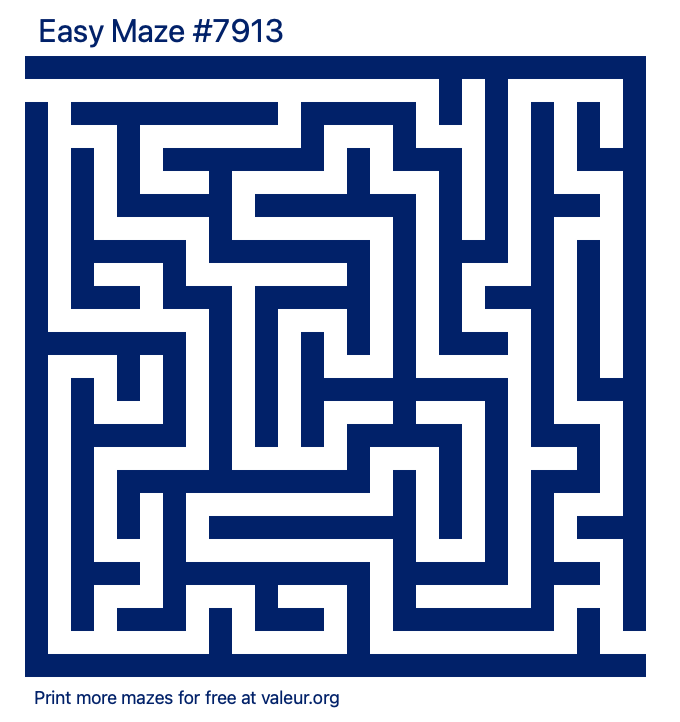 Free Printable Easy Maze number 7913