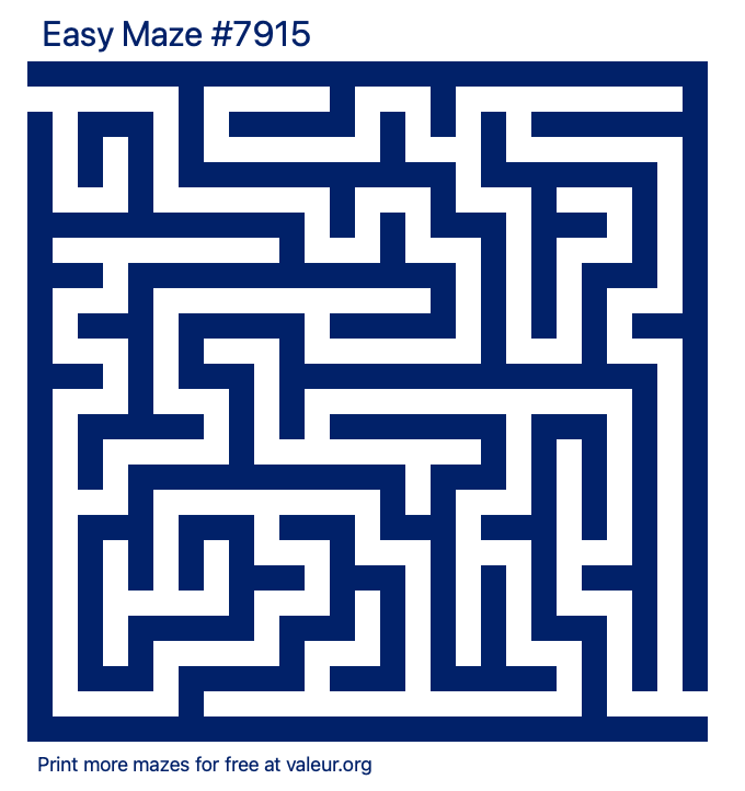 Free Printable Easy Maze number 7915