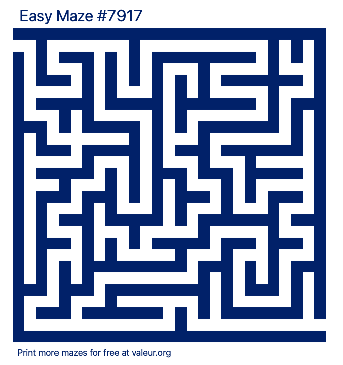 Free Printable Easy Maze number 7917