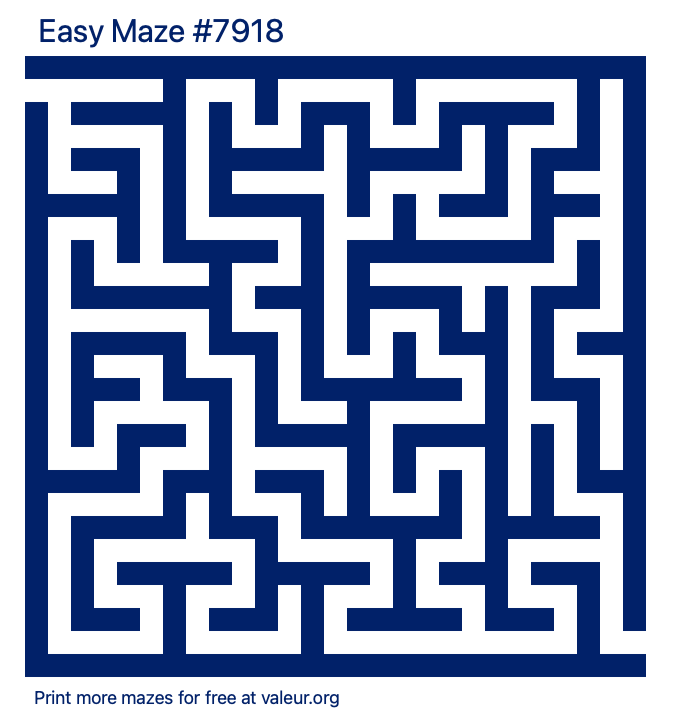 Free Printable Easy Maze number 7918