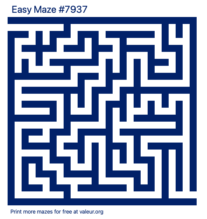 Free Printable Easy Maze number 7937