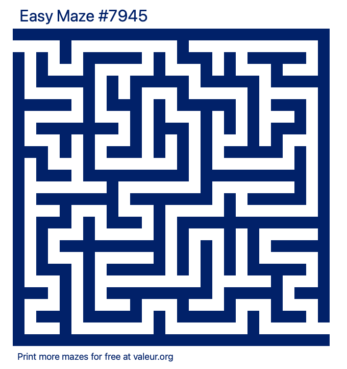 Free Printable Easy Maze number 7945