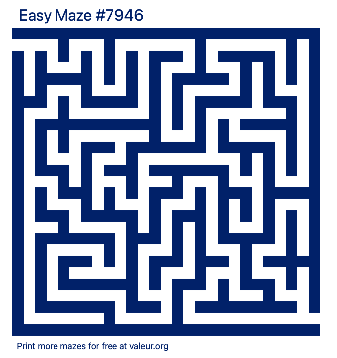 Free Printable Easy Maze number 7946