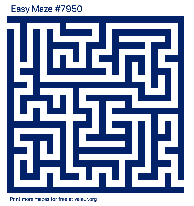 Free Printable Easy Maze number 7950