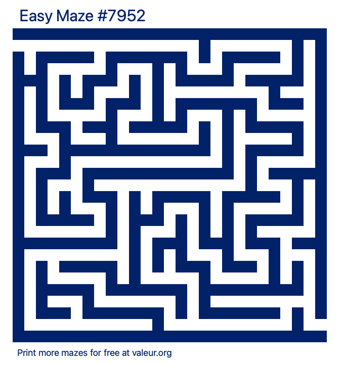 Free Printable Easy Maze number 7952